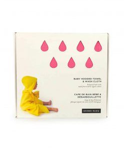 Ekobo - økologisk baby-håndklæde-med-vaskeklud-i-lyserød